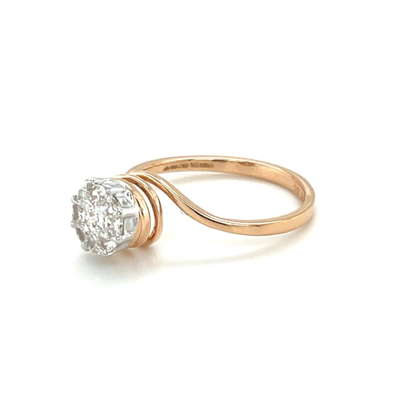 Eva Cut Diamond Classic Engagement Ring for Solitaire Look