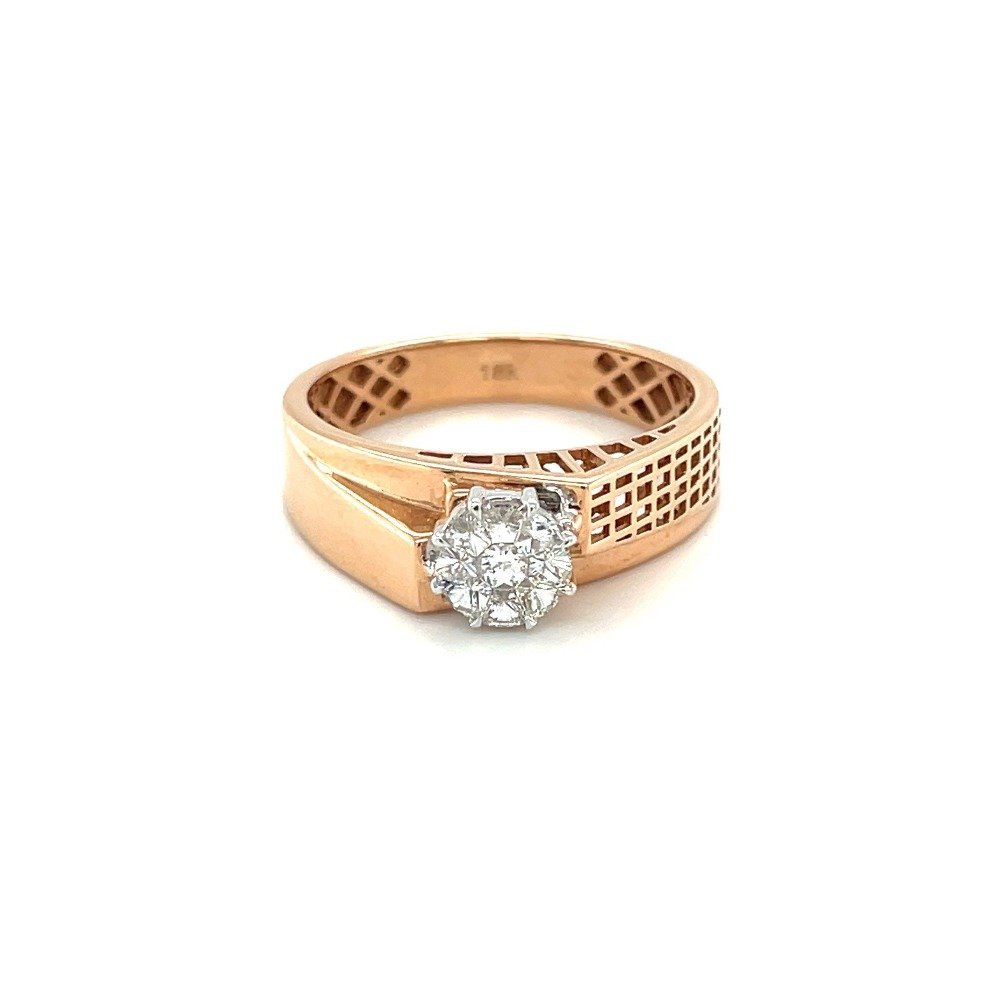 Mesh Design Diamond Ring for Men