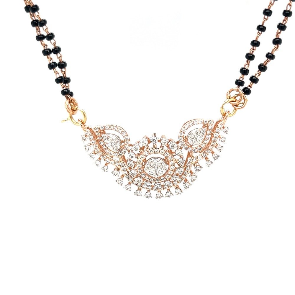 Royale Collection Diamond Mangalsutra Pendant in 18k Rose Gold