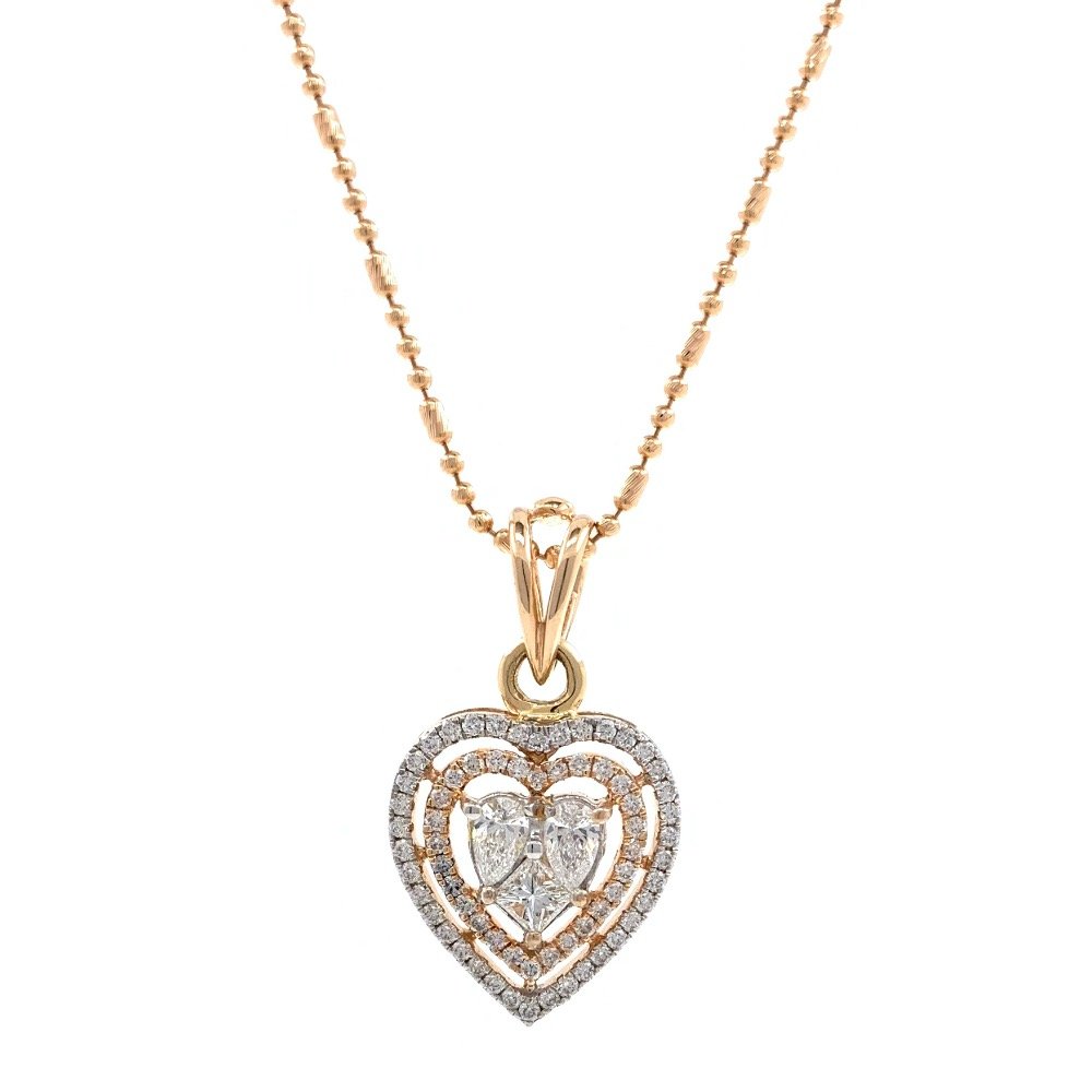Heart Shaped Diamond Pendant in 18k...
