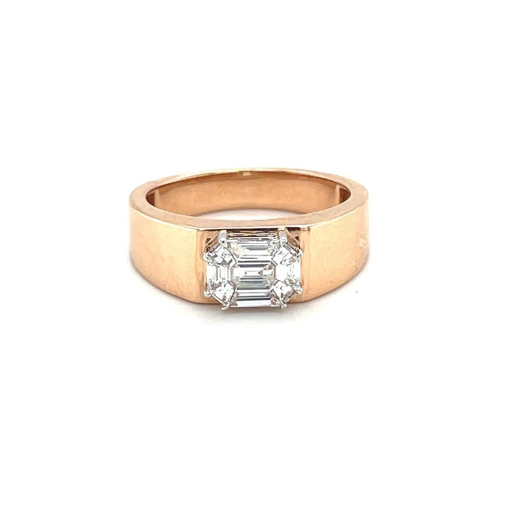 Emerald Cut Solitaire Look Ring in...