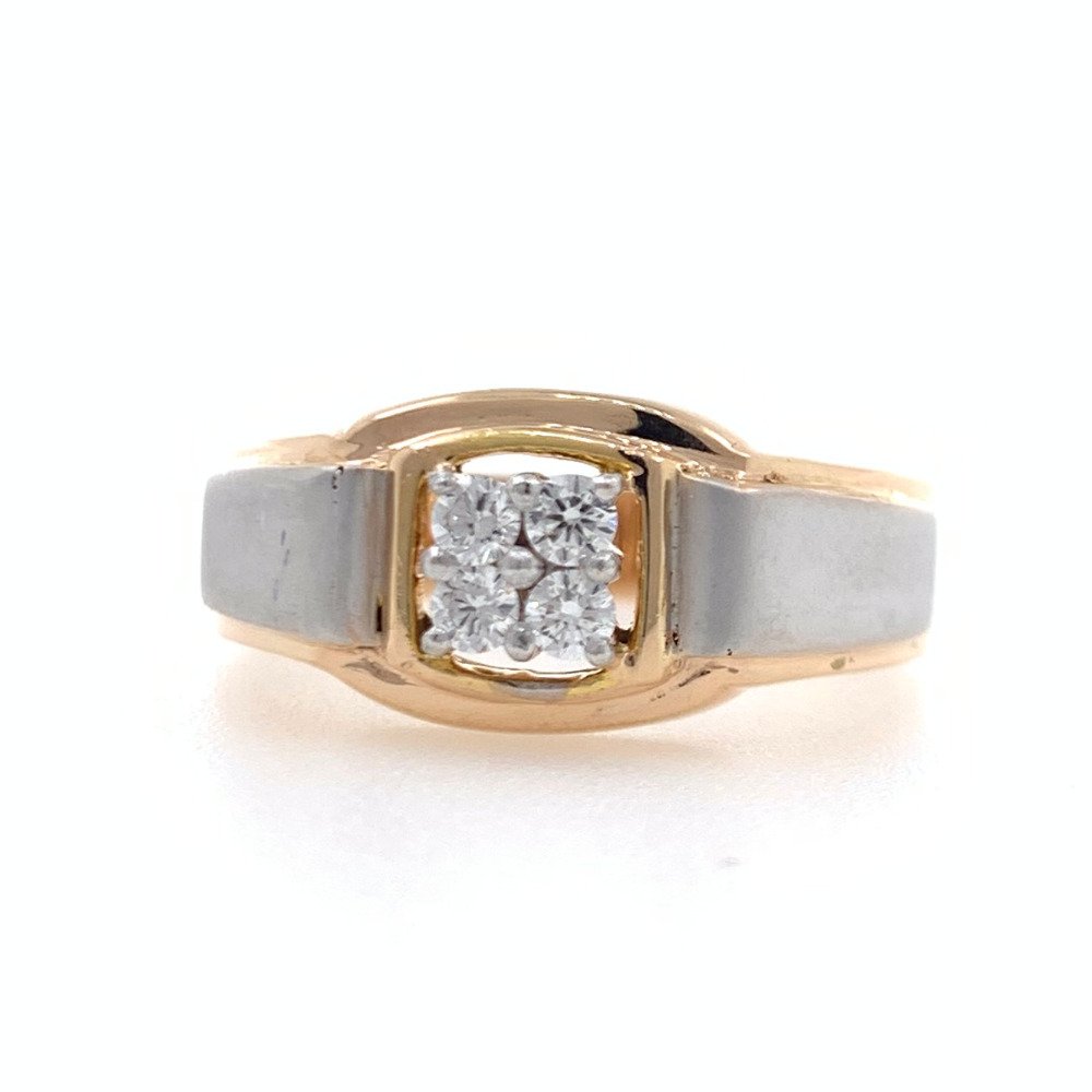 18kt rose gold 4 diamond classy ban...