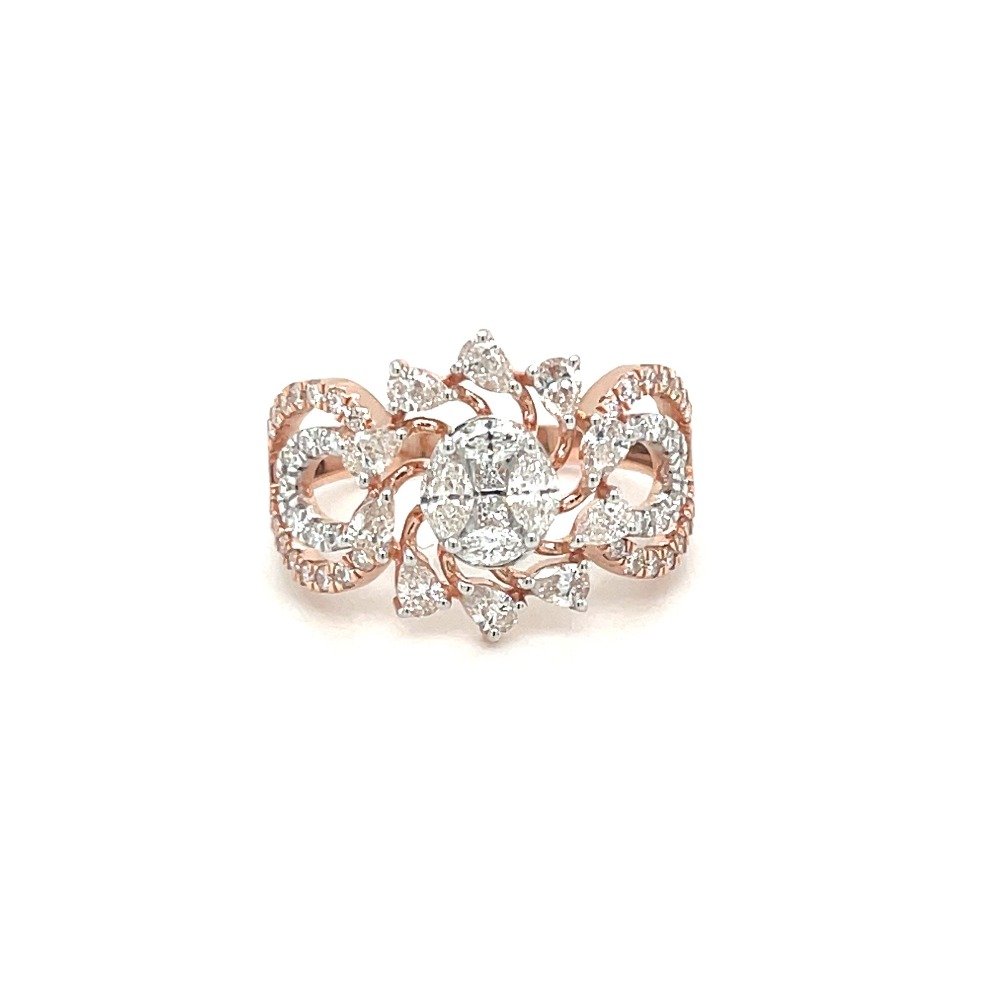 Royale Flower Diamond Ring For Occa...