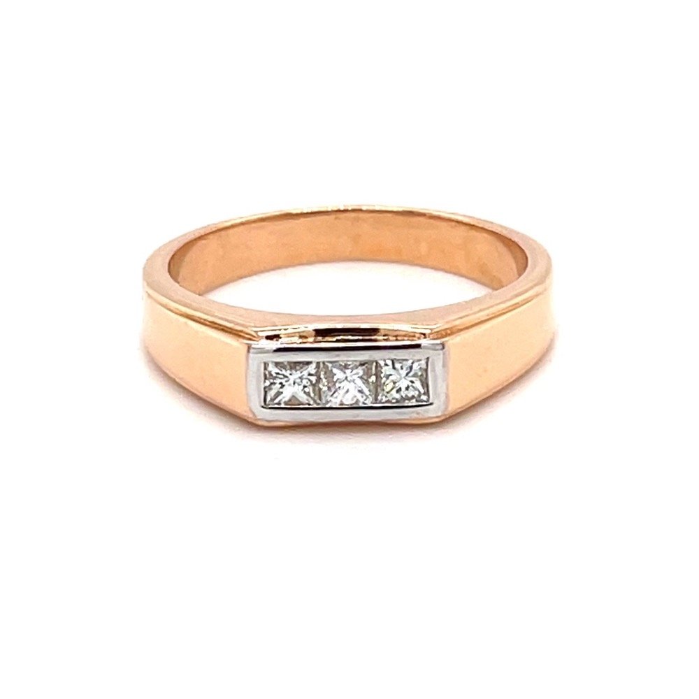 Band ring in princess cut diamond w...