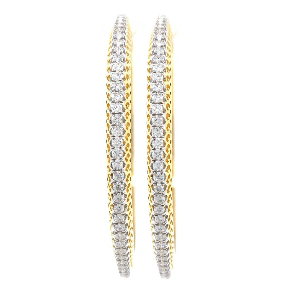 Single Line Classic Diamond Bangle in Yellow Gold 7BNG19