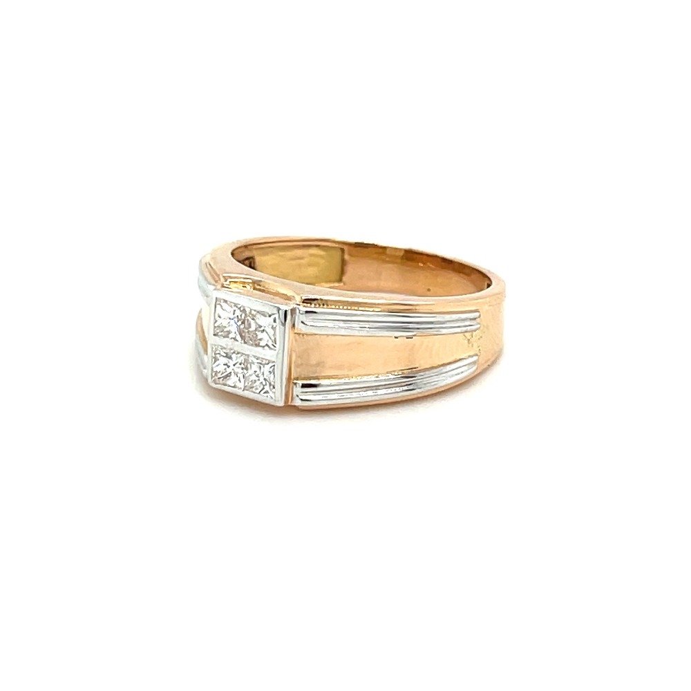 Square Princess Diamond Ring for Men