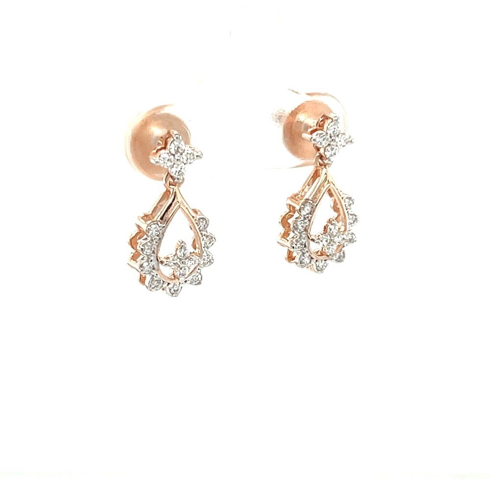 Diamond Waterfall Earrings: A Touch of Royalty in Rose Gold