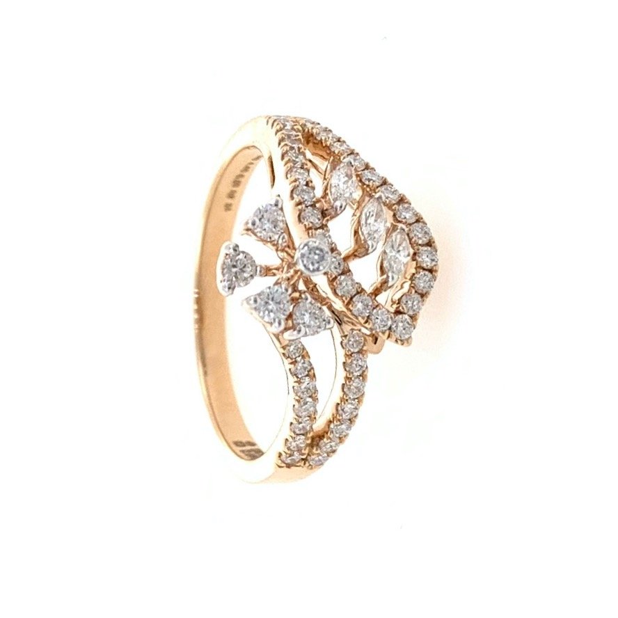 Divan Flower & Leaf Pattern Diamond...