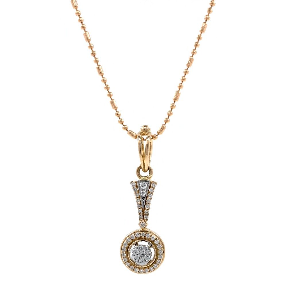 Nitidus Circular Diamond Pendant in Rose Gold 8SHP63