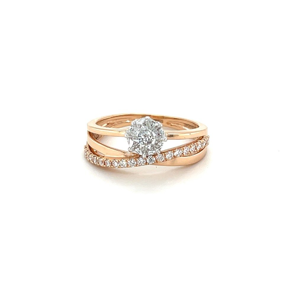 Trio Band With Eva Cut Diamond Ring...