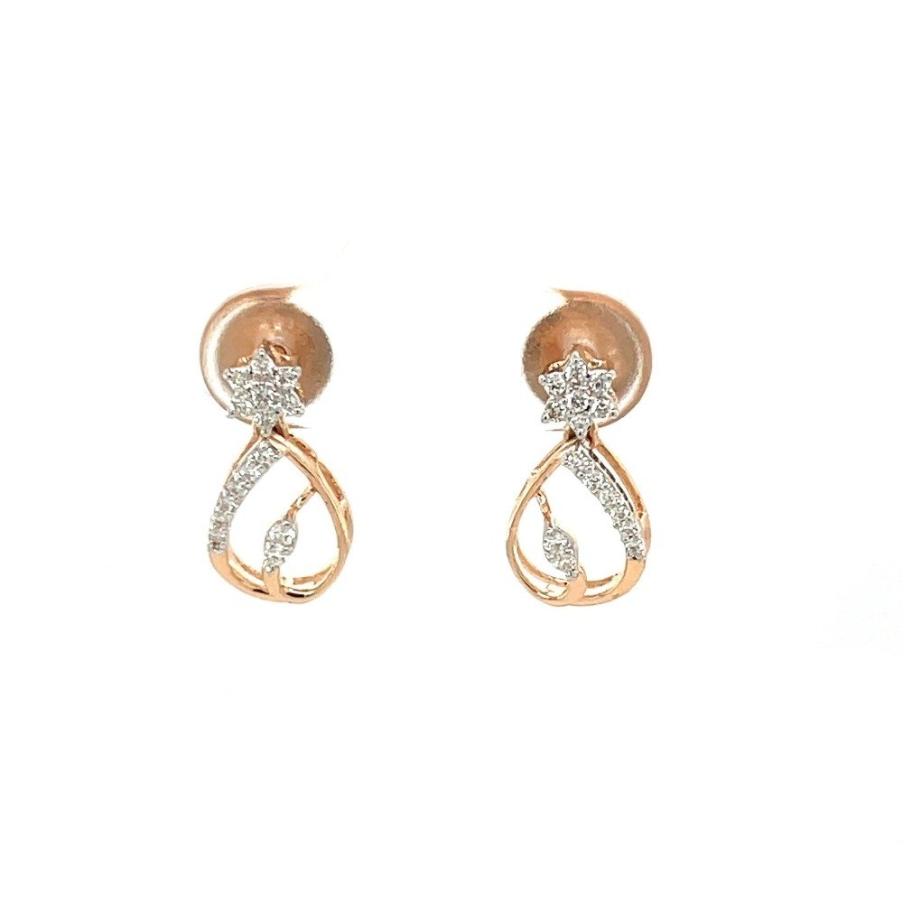 Pissara Floral Diamond Earring Hang...