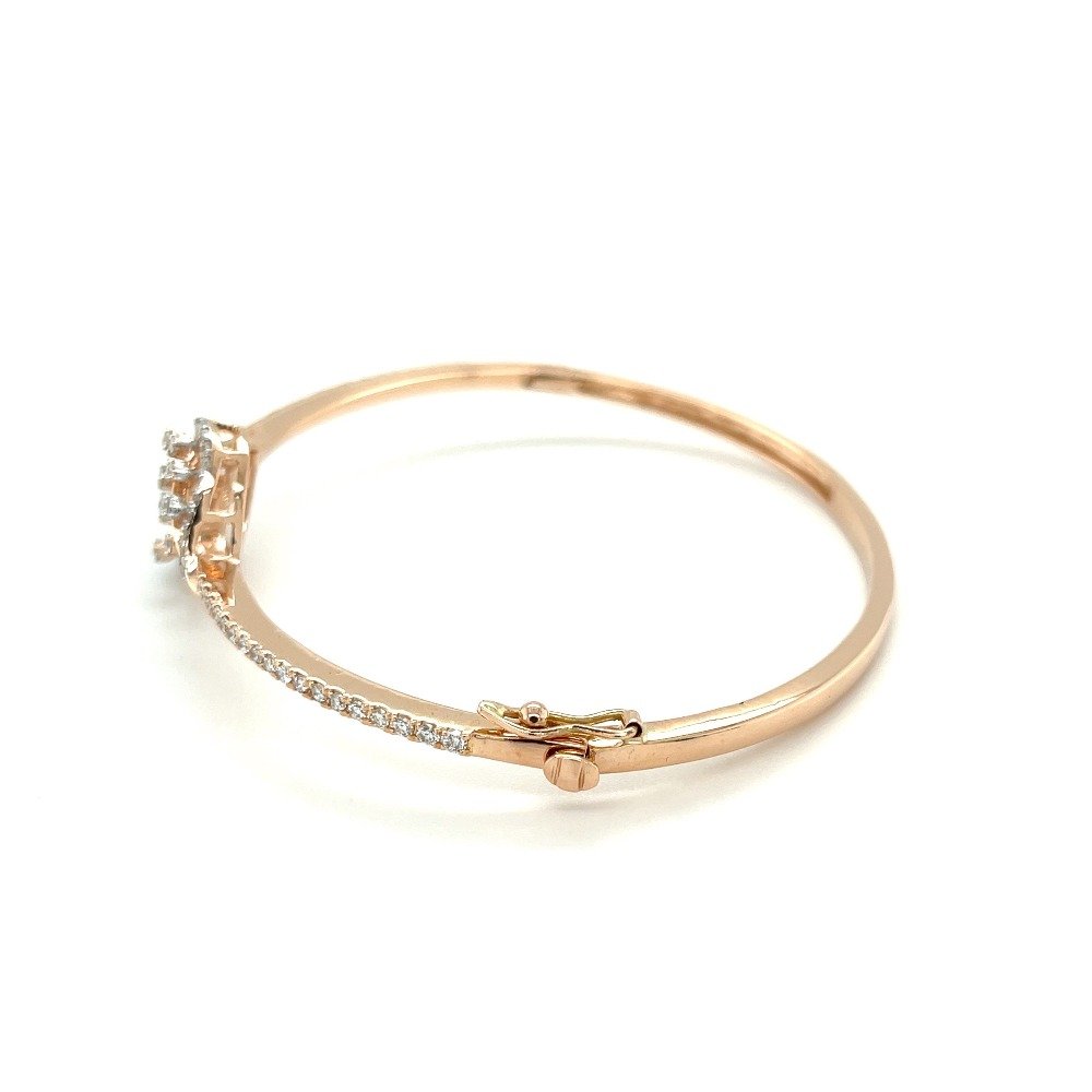 Dual petal delikat diamond bracelet in 14k rose gold