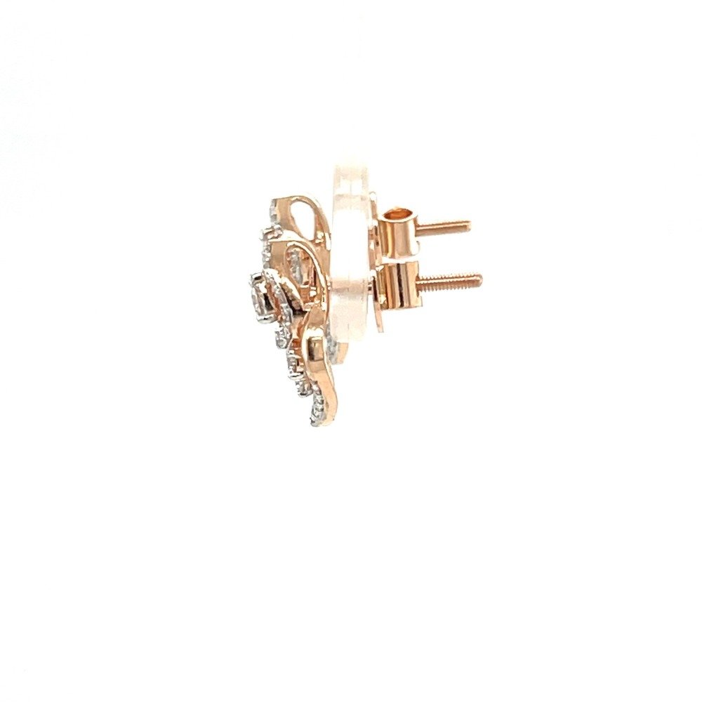 Opulent Diamond Earrings in 14K Rose Gold