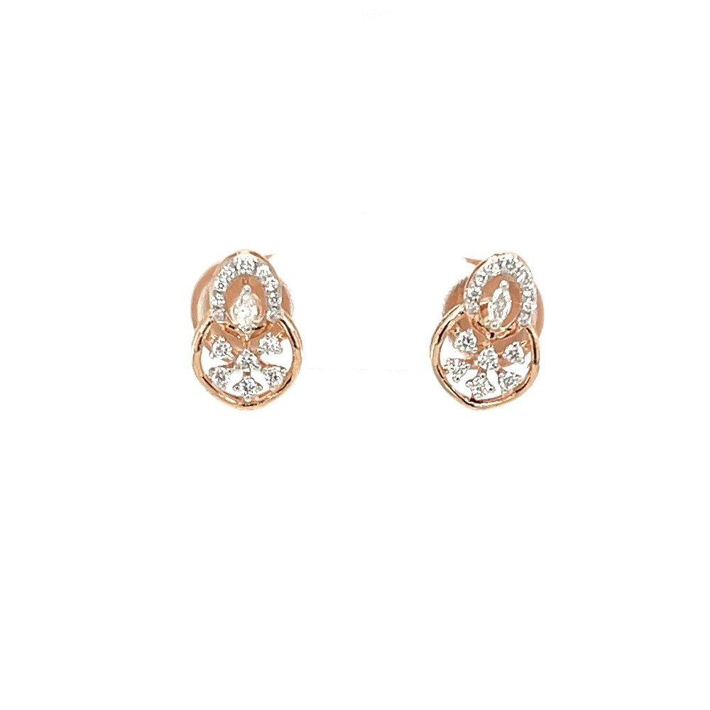 Alluring Diamond Earrings in 18k Ro...
