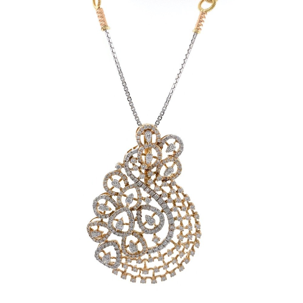 Mirum diamond pendant in 18k rose g...