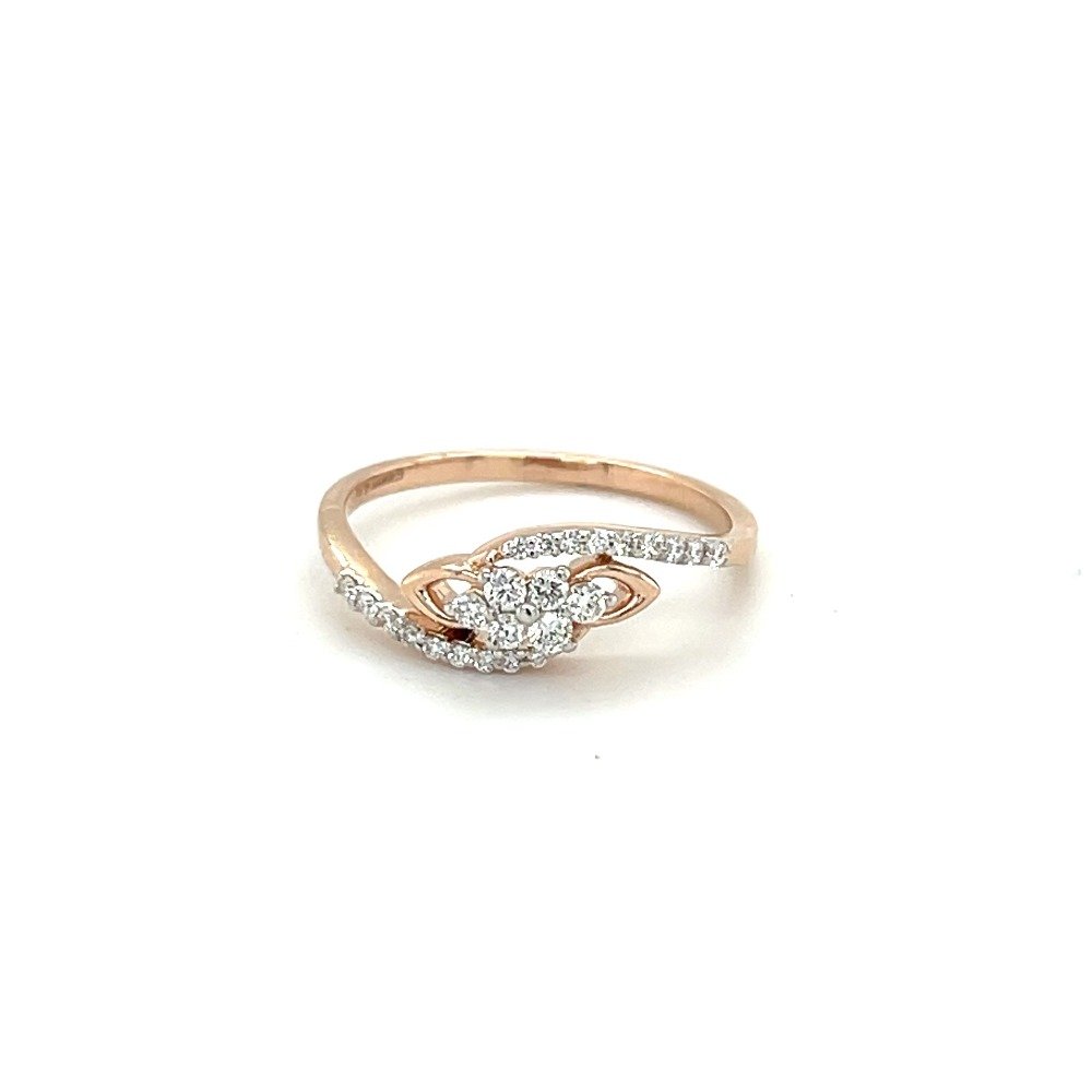 Round Diamond Halo Ring with 14k Ro...