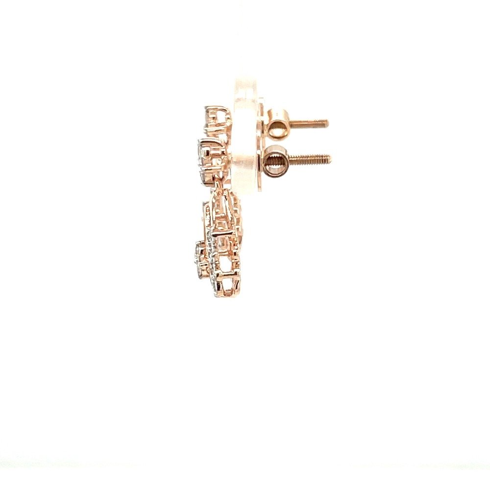 Diamond Waterfall Earrings: A Touch of Royalty in Rose Gold