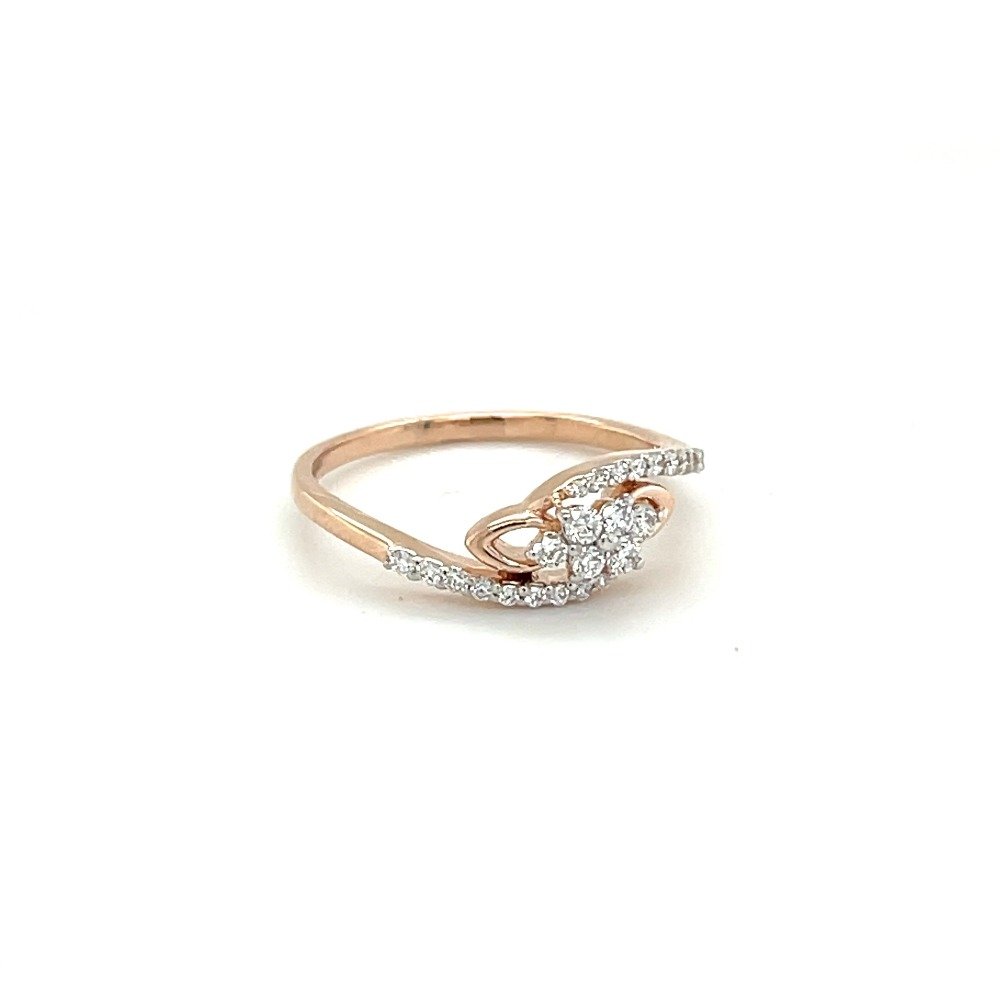 Round Diamond Halo Ring with 14k Rose Gold Infinity Accent