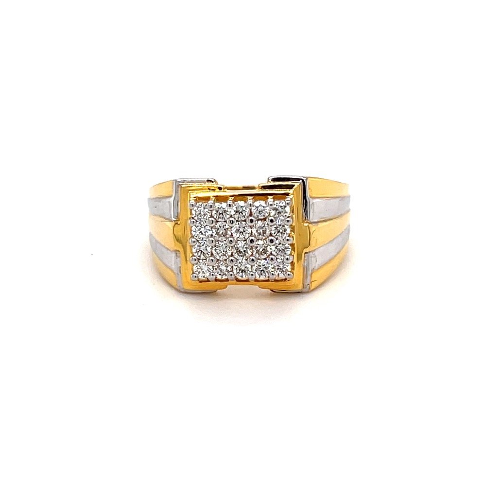 Traditional Mens Diamond Ring in 18...