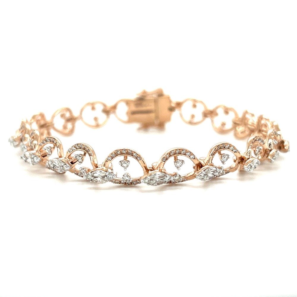 Güzel Diamond Tennis Bracelet in Marquise & Round Cut Diamonds