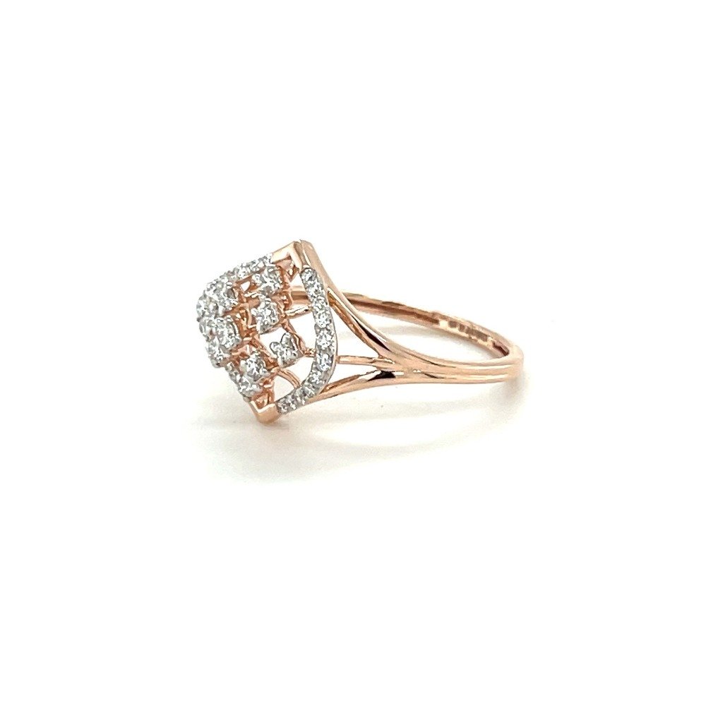 Diamond Square Halo Ring in 14k Rose Gold