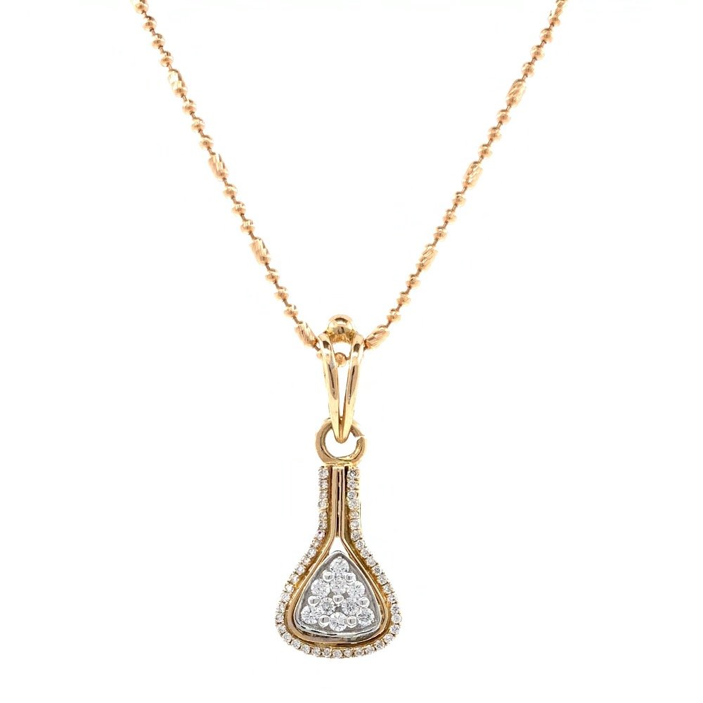 Jeune diamond pendant in rose gold...