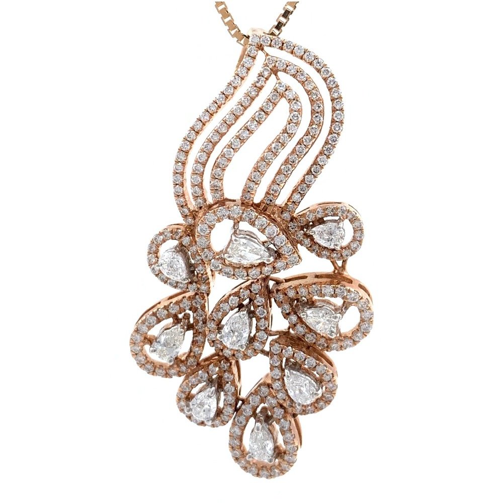 Pulchra Diamond Pendant in Rose Gol...