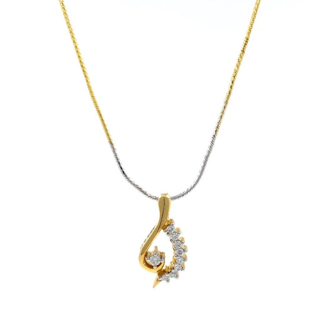 Linda Diamond Pendant in Yellow Gol...