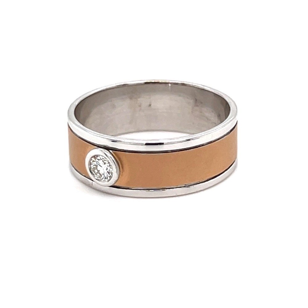 Buy quality Solitaire Band Ring in Matte Rose Gold for Men in Pune