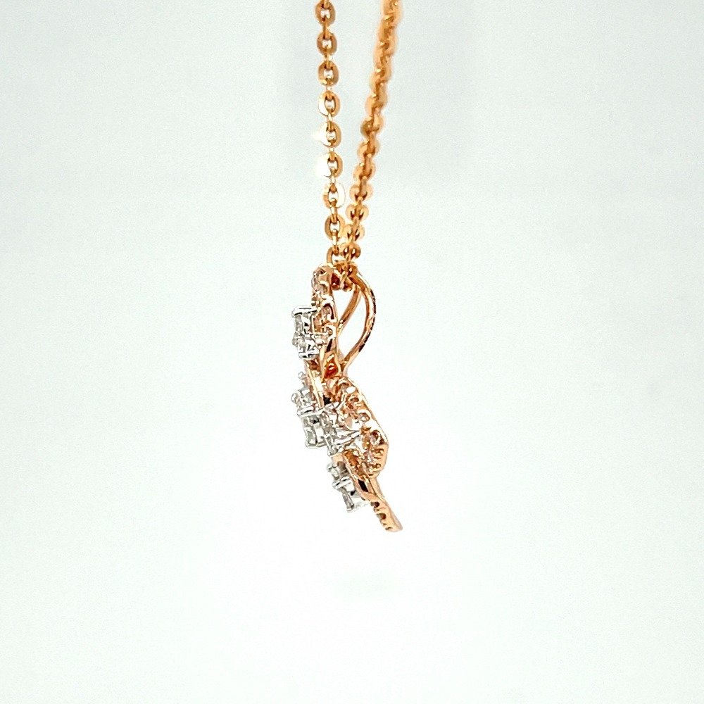 Royale Collection Diamond Pendant in 18k Rose Gold