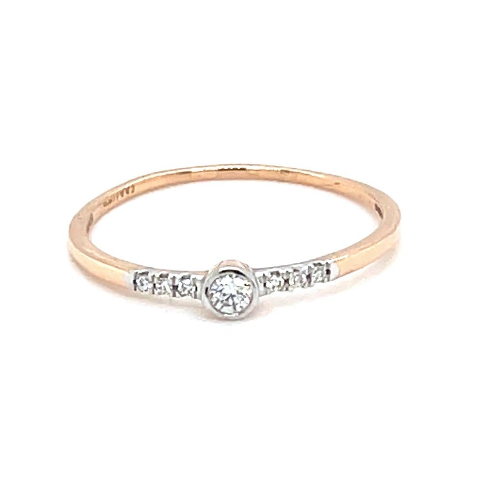 Classic Single Line Diamond Band Ri...