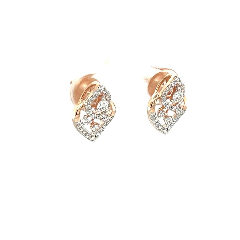 Opulent Diamond Earrings in 14K Rose Gold