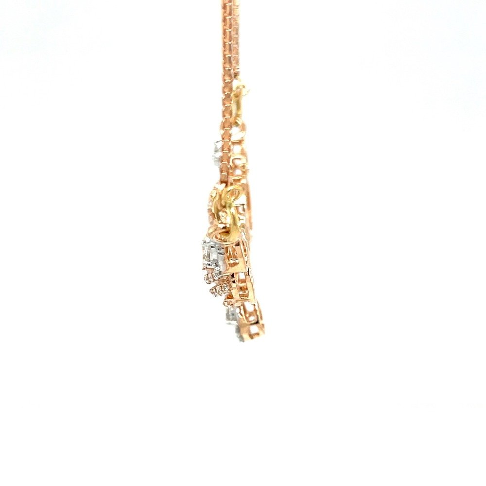 Circular Diamond Tanmaniya Mangalsutra Pendant in 18k Rose Gold