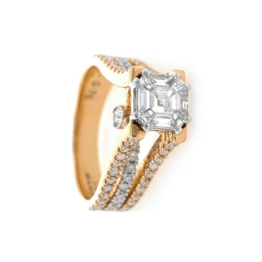 18kt / 750 Rose Gold Solitaire Look...