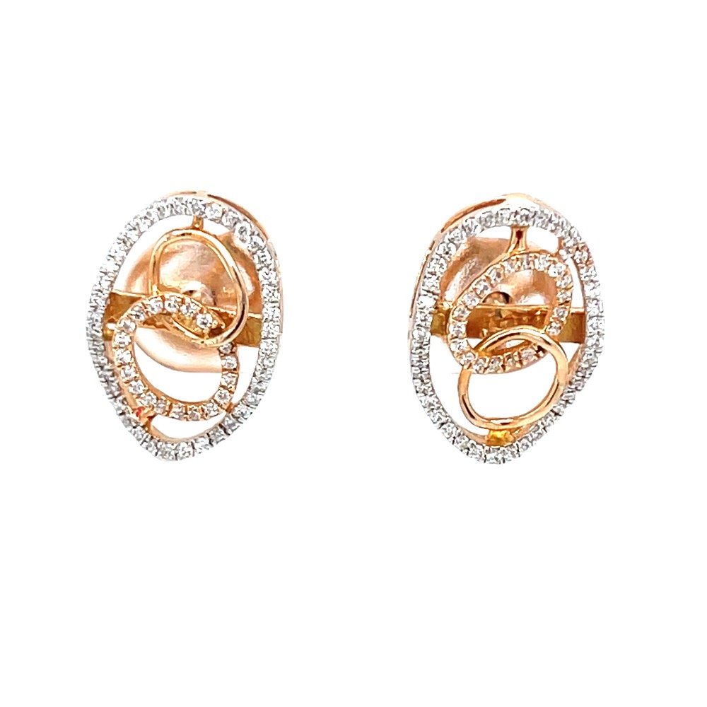 Circular diamond earrings with up &...