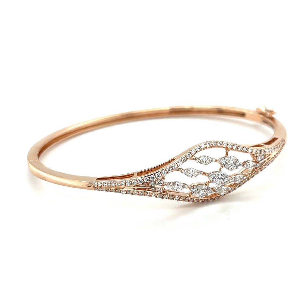 Azhagu Fancy Diamond Bracelet with Marquise Solitaire Look