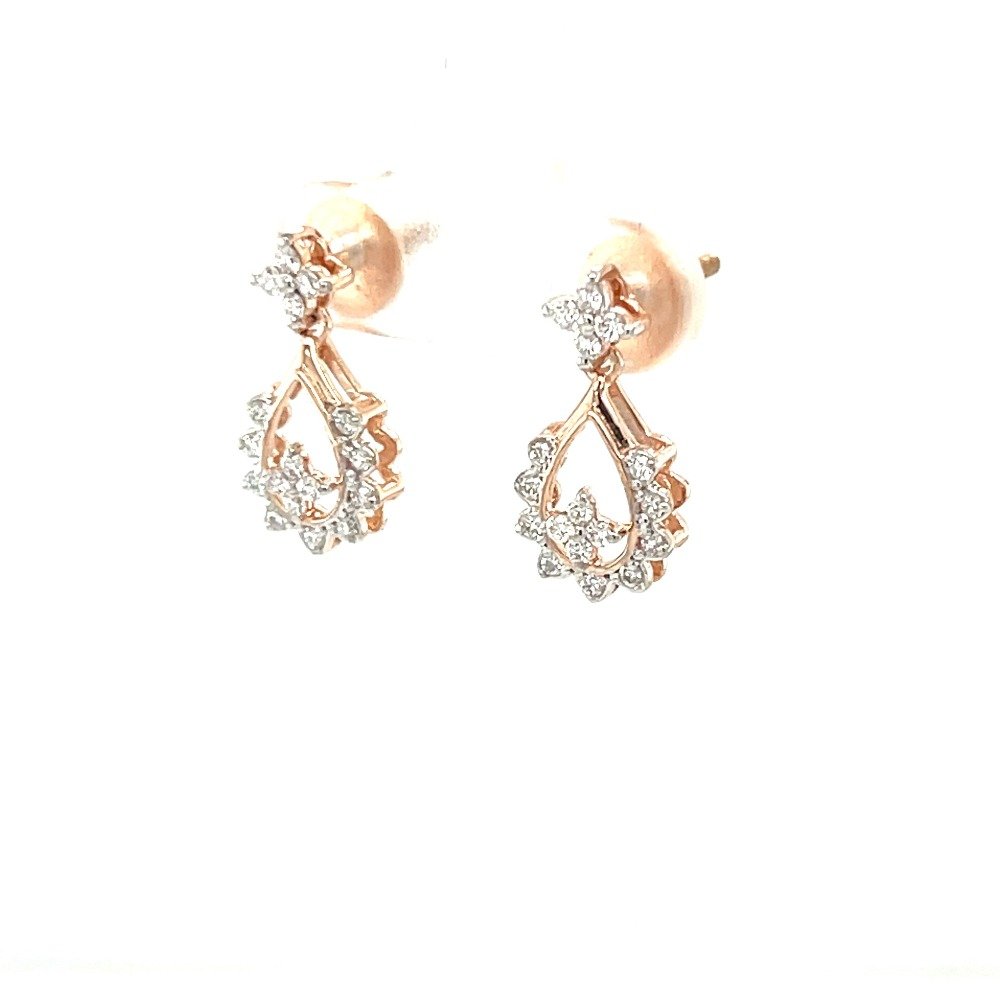 Diamond Waterfall Earrings: A Touch of Royalty in Rose Gold