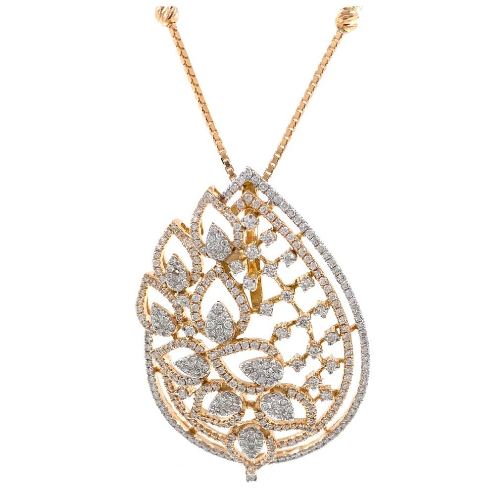 Geweldig Diamond Pendant in 18k Ros...