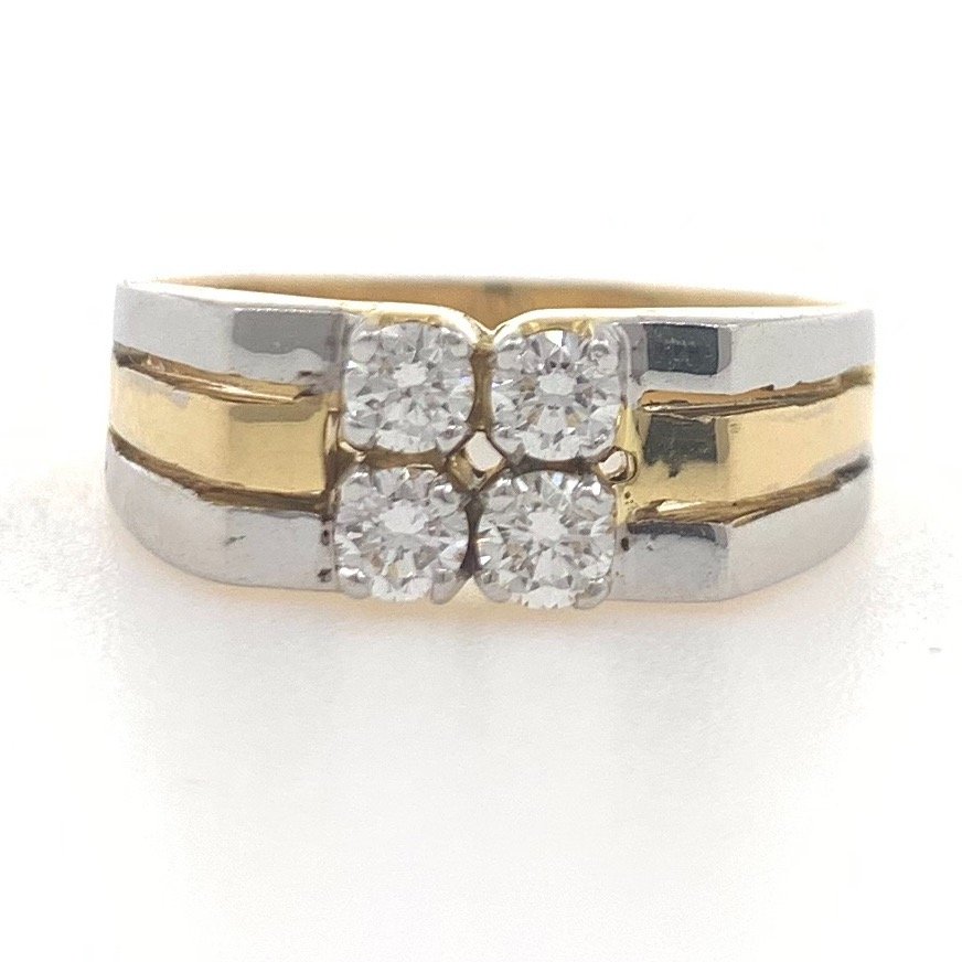 18kt gold classic diamond ring for...