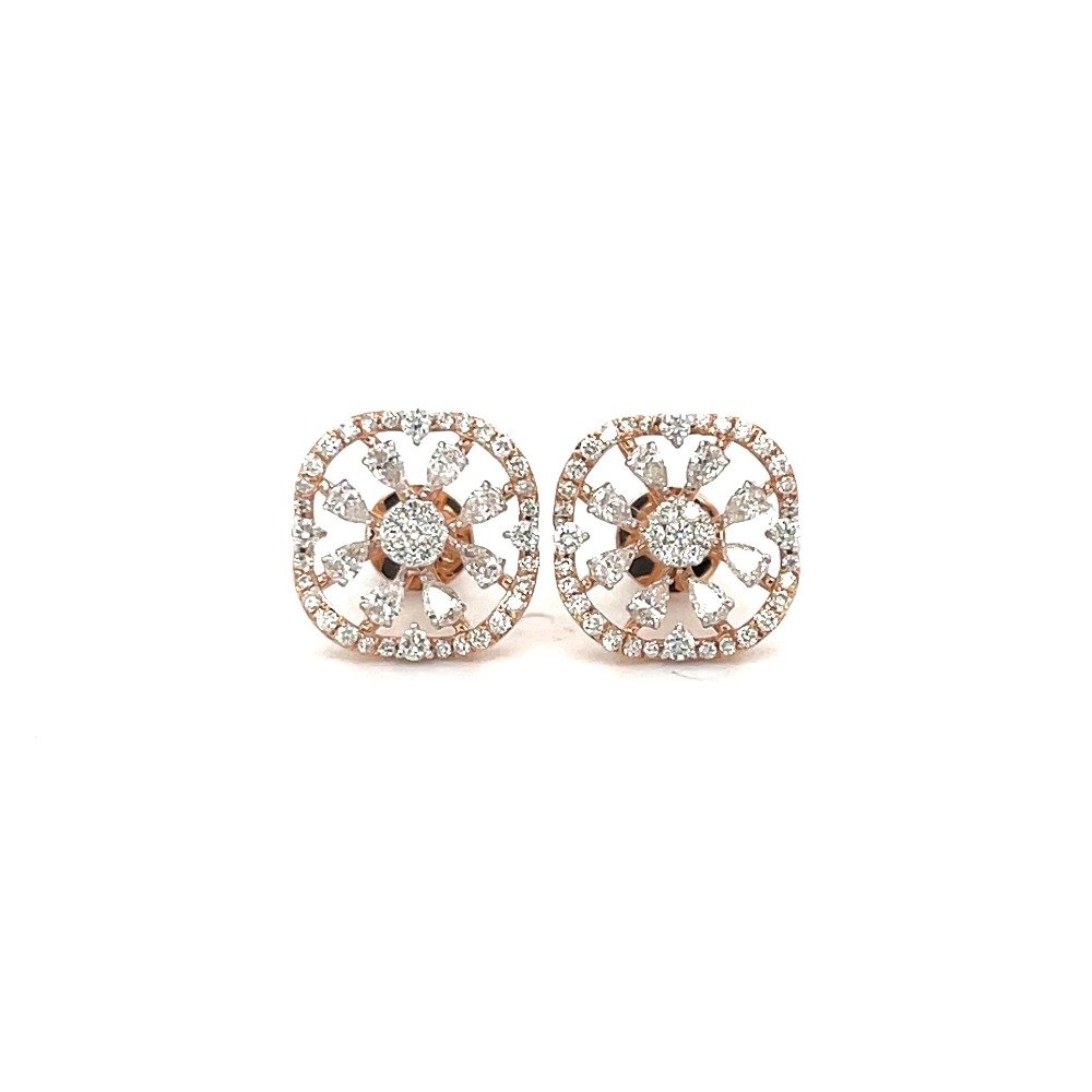 Lalita Diamond Stud Earring in Rose...