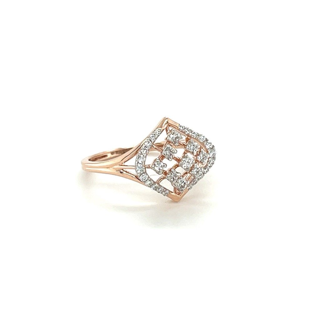 Diamond Square Halo Ring in 14k Rose Gold