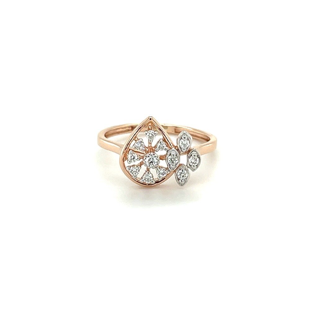 Teardrop Diamond Cluster Ring in 14...