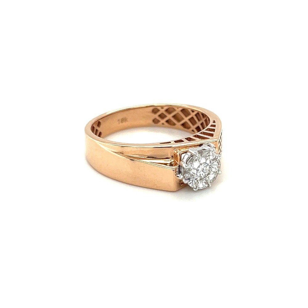 Mesh Design Diamond Ring for Men