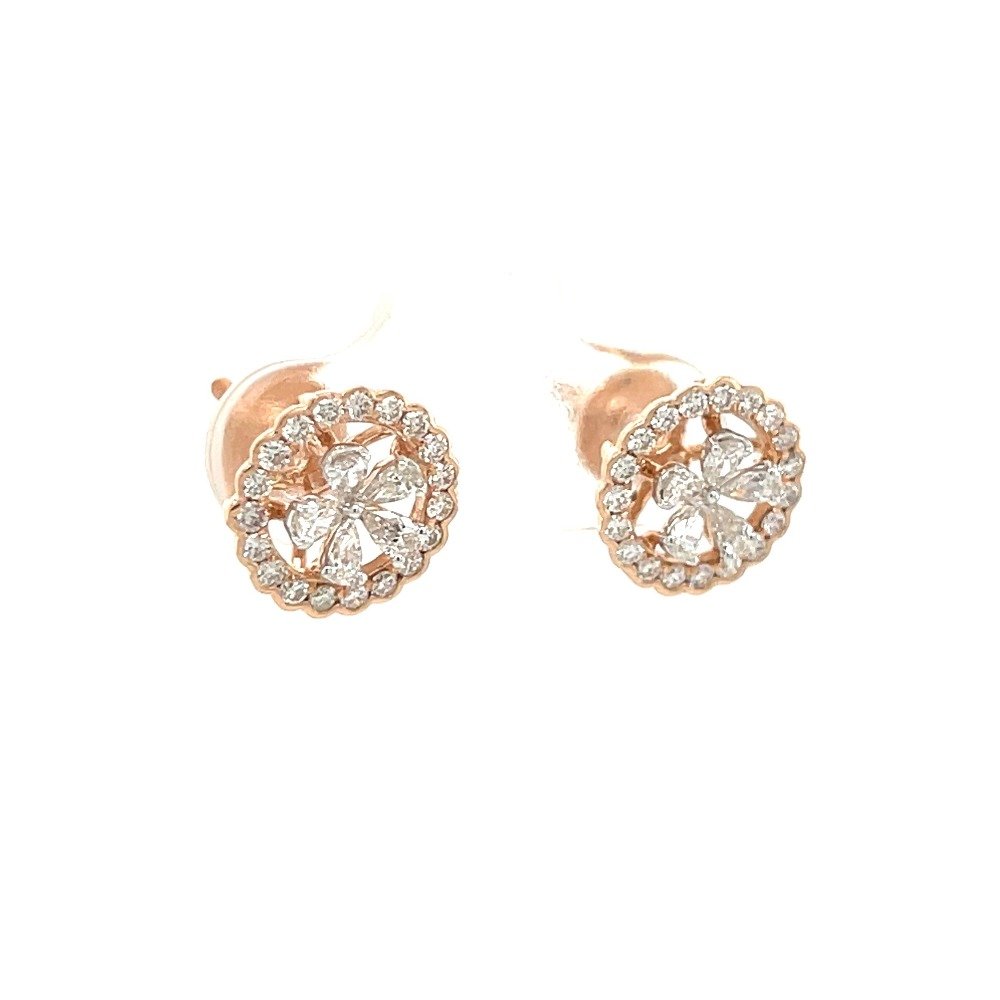 Circular Pear Diamond Stud Earring for Everyday Wear