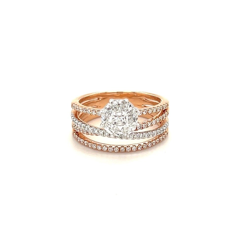 Eva diamond ring with multiple line...