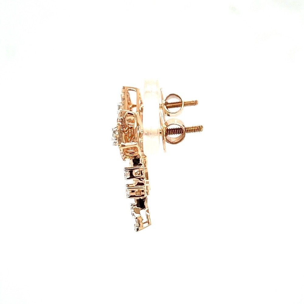 Single String Diamond Hanging Ear Tops in 0.46 carat