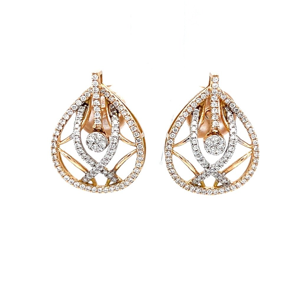 Invidebit diamond earrings in 18k h...