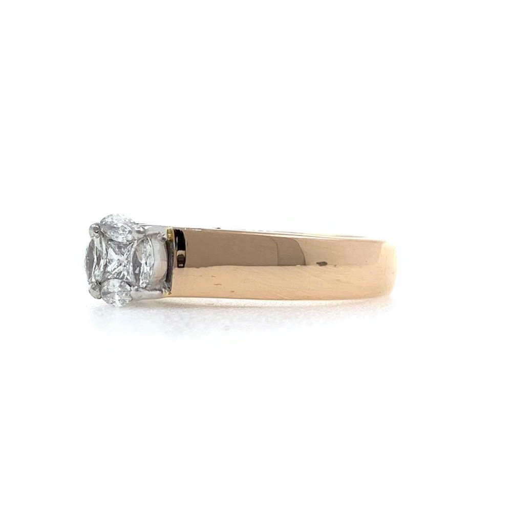 Jeune Diamond ring with Marquise & Princess Diamonds in 18k Rose Gold - VVS EF - 0.22 cts - 4.660 gms - 0LR34