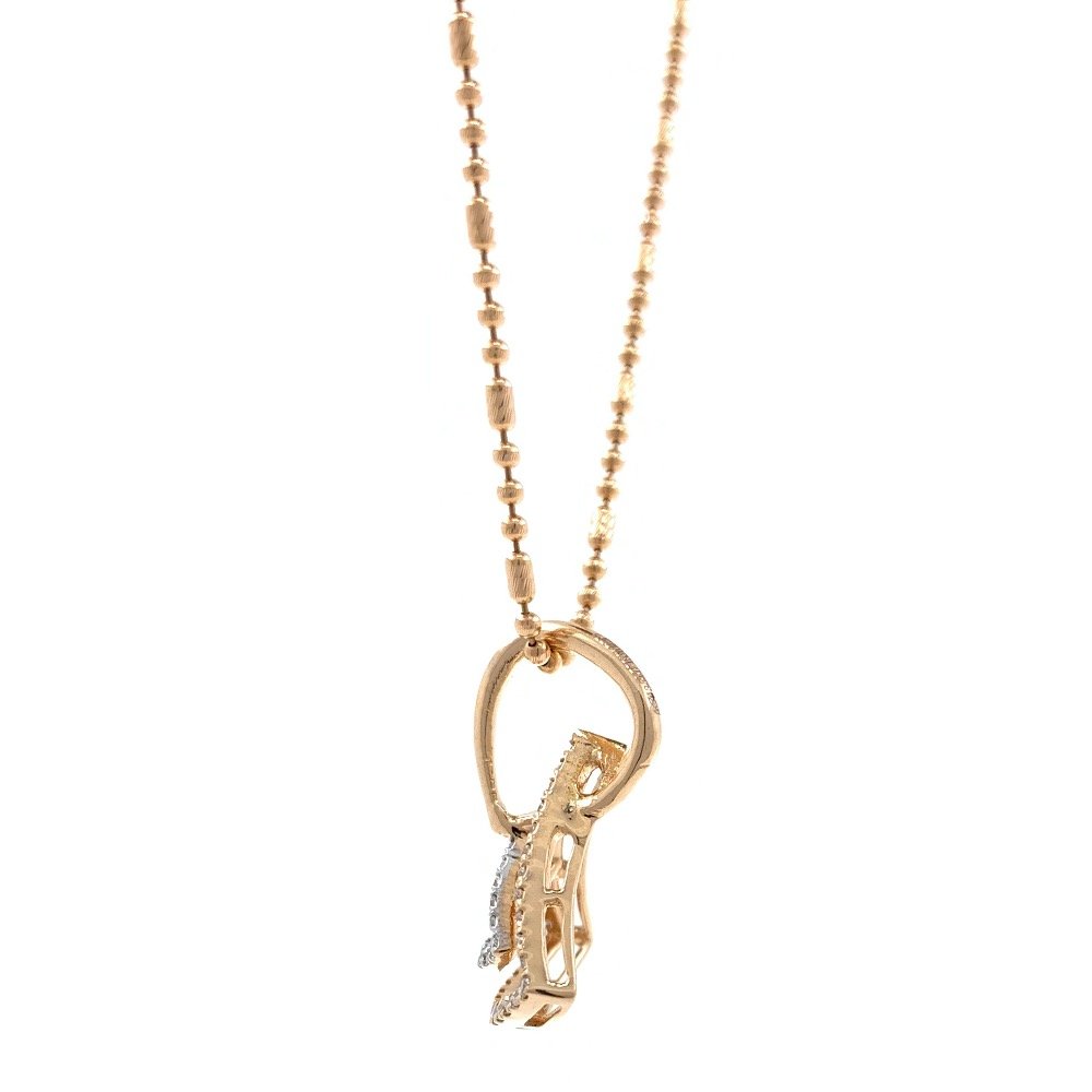 Bonita Pie Shaped Diamond Pendant In 18k Rose Gold 9SHP43