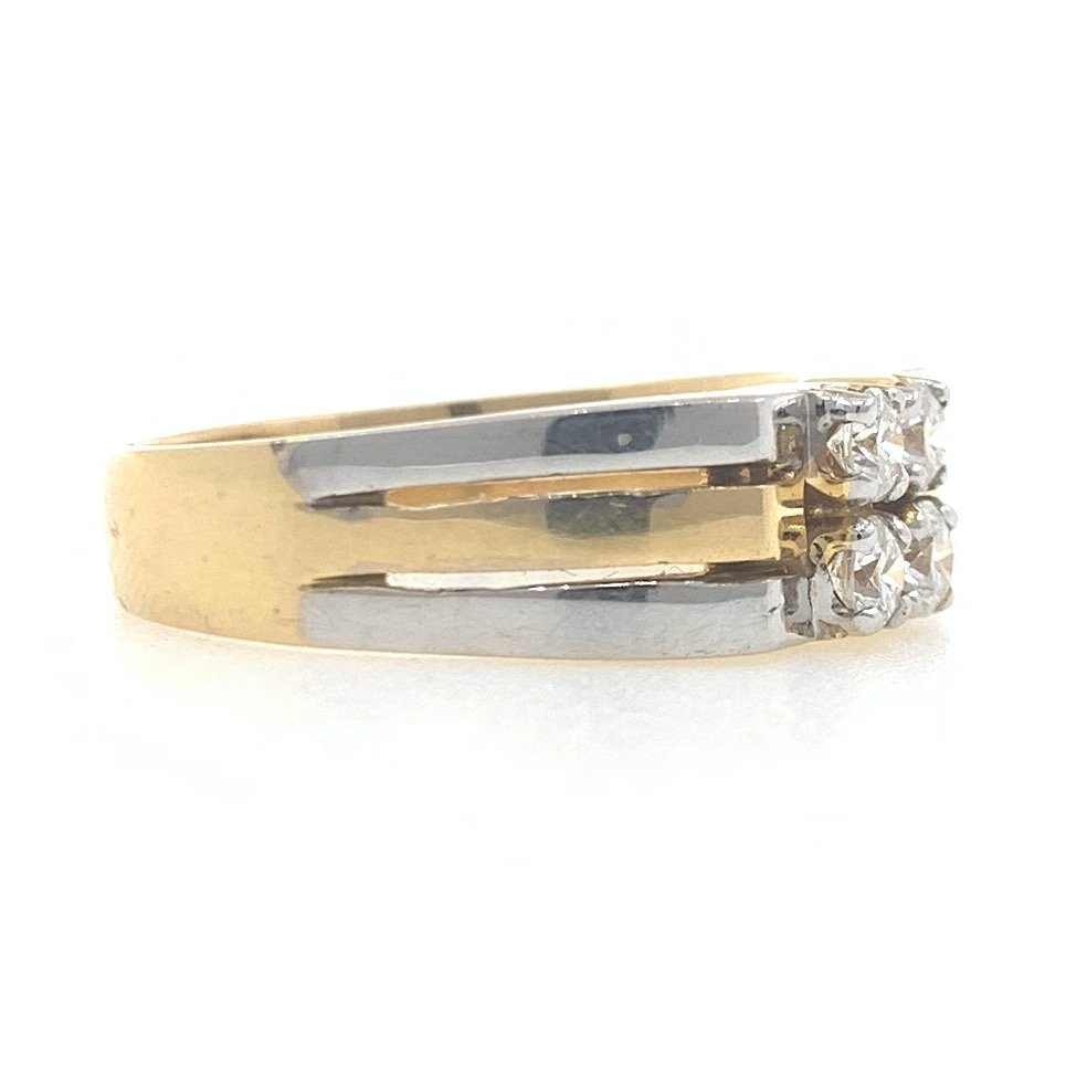 18kt gold classic diamond ring for him 6gr36